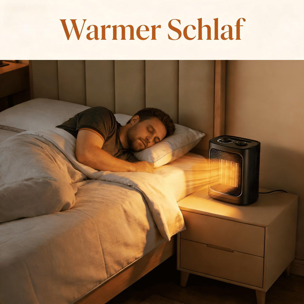 COWSAR Mini Heizlüfter Energiesparend, 1800W Elektroheizung 3 Heizstufen ✓ Überhitzungs & Kippschutz ✓ Keramik Heizlüfter für Badezimmer, Schlafzimmer, Büro