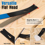 SHALL 4-teiliges flaches Brecheisen-Set –15" 10" 7.5" 5.5"(38,1 cm, 25,4 cm, 19,1 cm, 14 cm) – robuste Mini-Nagelzieher-Brechstange, Allzweck-Klauenstange, für Umbauten zu Hause und Holzbearbeitung