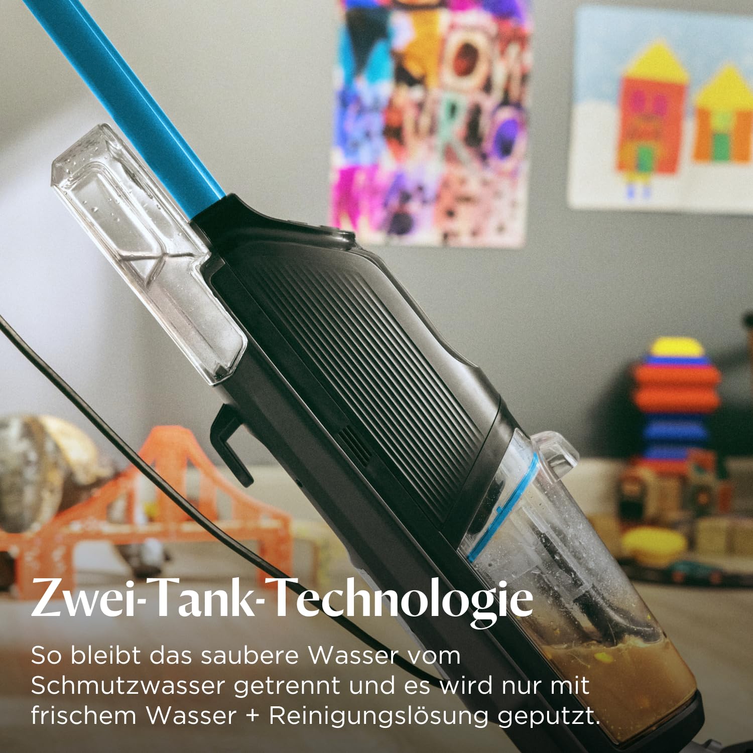 Bissell CrossWave HF2, Nass Trockensauger mit Kabel, Saugen & Wischen in Einem, Leichtgewichtiger Nasssauger, Saugwisher mit Hoher Leistung, Waschsauger, Wischsauger, Nur für Harte Böden, 3845N