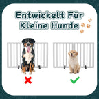Semiocthome Freistehende Baby- & Haustiergitter aus Bambus, Hunde- und Katzengitter für Türen, Treppenschutzgitter für Welpen, Faltbare Sicherheitsgitter (Weiß, 2 Platten - 90cm Breit)