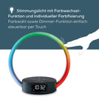 Beurer WL 65 Wake Up + Charge Lichtwecker, Nachttischlampe mit Ladefunktion für Smartphones, Wecker mit Simulation des Sonnenaufgangs für sanftes Aufwachen, dimmbares Nachtlicht mit Farbwechseloption