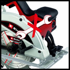 Einhell Handkreissäge TC-CS 1250 (1.250 W, 5.500 Min-1, Werkzeuglose Einstellung Tiefe/Winkel, Zusatzhandgriff, Spindelarretierung, Spaltkeil, Inkl. Hartmetall-Sägeblatt)