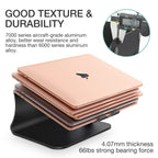 Bestand Aluminiumständer für Laptop und MacBook Desktop für Apple MacBook und alle Laptops (patentiert) (Black)