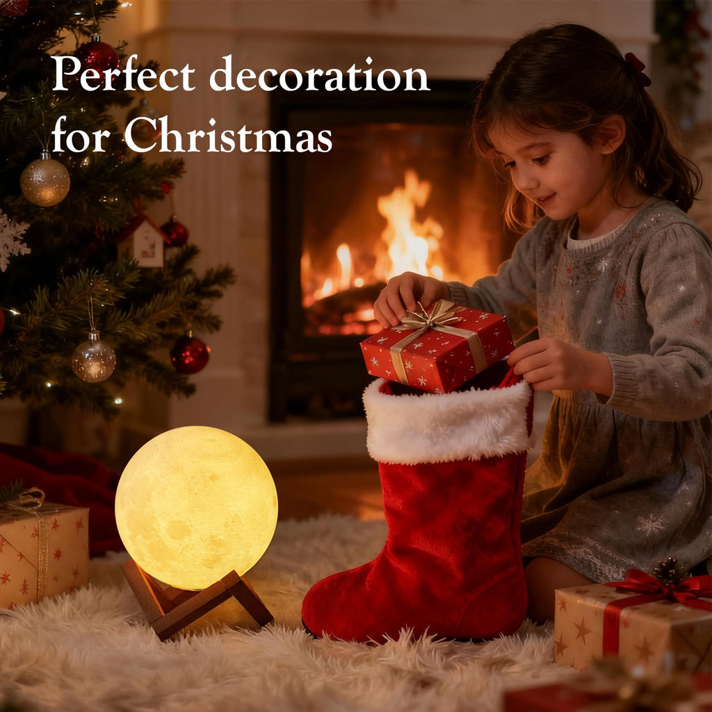 EXTSUD Mond Lampe 16 Farben 3D Mondlampe Nachtlampe mit mit Fernbedienung&Touchschalter Dimmbar USB Wiederaufladbare Schlafzimmer Dekorative Lichter Geschenke für Erwachsen Mädchen Jungen