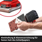 Einhell Akku-Schwingschleifer TE-OS 18/230 Li Solo (Drehzahlelektronik, Micro-Klett, Fußplatte aus Aluminium, Staubfangsack, inkl. 3x Schleifpapier, ohne Akku und Ladegerät)