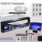 Alondy 1DIN Autoradio Bluetooth mit CD/DVD Player USB AM/FM/RDS Radio Freisprecheinrichtung SD AUX