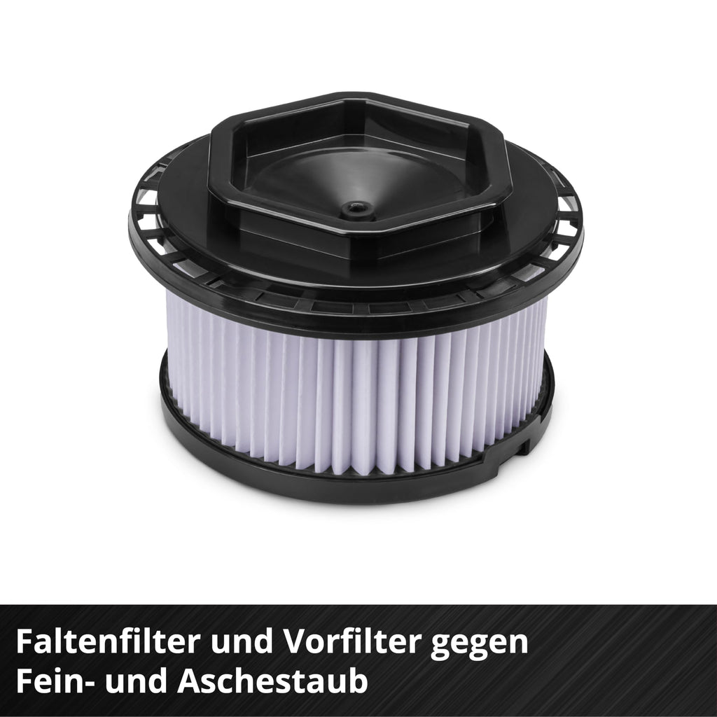 Einhell Aschesauger TC-AV 2032 DW (850 W, 175 mbar Saugleistung, 20 L Auffangbehälter, Faltenfilter, Feinstaubvorfilter, Blasfunktion, 1,2 m Schlauch, 2 m Kabel)