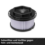 Einhell Aschesauger TC-AV 2032 DW (850 W, 175 mbar Saugleistung, 20 L Auffangbehälter, Faltenfilter, Feinstaubvorfilter, Blasfunktion, 1,2 m Schlauch, 2 m Kabel)