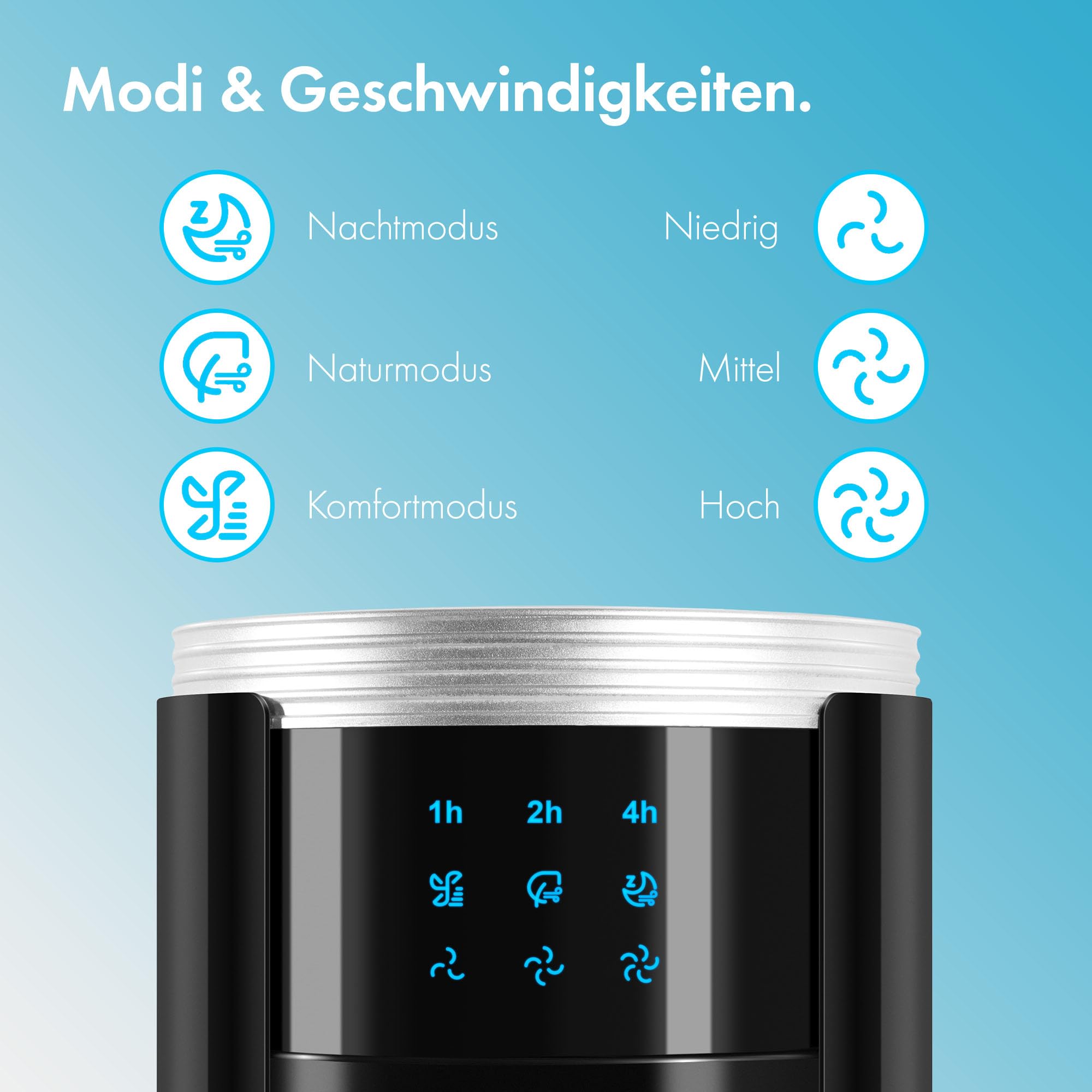 VonHaus 87 cm Turmventilator, Elektroventilator, Schwenkender Ventilator Leise für Jeden Raum, Ventilator mit Fernbedienung, Bodenventilator mit 2 Geschwindigkeiten, 2-Jahres-Versprechen