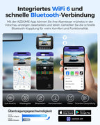 AZDOME Dashcam Auto mit 4K Auflösung, WiFi Autokamera mit GPS, Dash Camera mit Nachtsicht, 170°Weitwinkel, WDR, 2,4" IPS, 24/7 Parküberwachung, Bewegungserkennung, Loop-Aufnahme(GS63H)