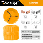 TOLESA Rohrschneider 5-50mm, Rohrabschneider mit Entgrater, Rohrschneider für Kunststoff, Dünner Edelstahl, Stahl, Kupferrohr, Aluminium, PVC Rohre Schneiden
