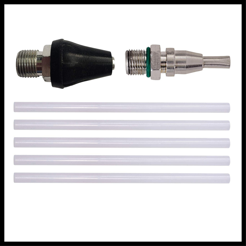 Einhell Akku-Heißklebepistole TE-CG 18 Li - Solo Power X-Change (Lithium-Ionen, in 120 Sekunden einsatzbereit, inkl. 5 Klebestifte + Flachklebedüse, ohne Akku und Ladegerät)