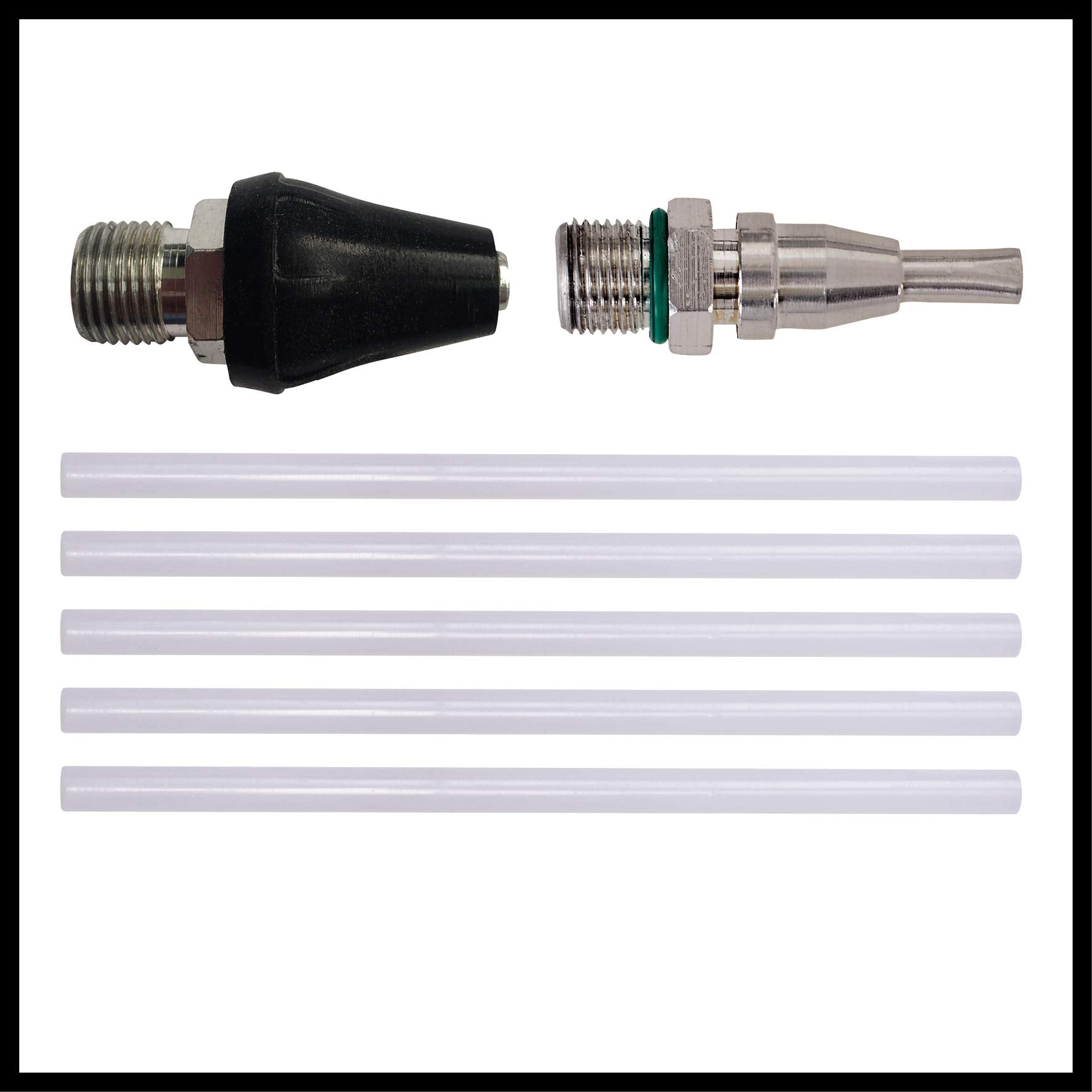 Einhell Akku-Heißklebepistole TE-CG 18 Li - Solo Power X-Change (Lithium-Ionen, in 120 Sekunden einsatzbereit, inkl. 5 Klebestifte + Flachklebedüse, ohne Akku und Ladegerät)