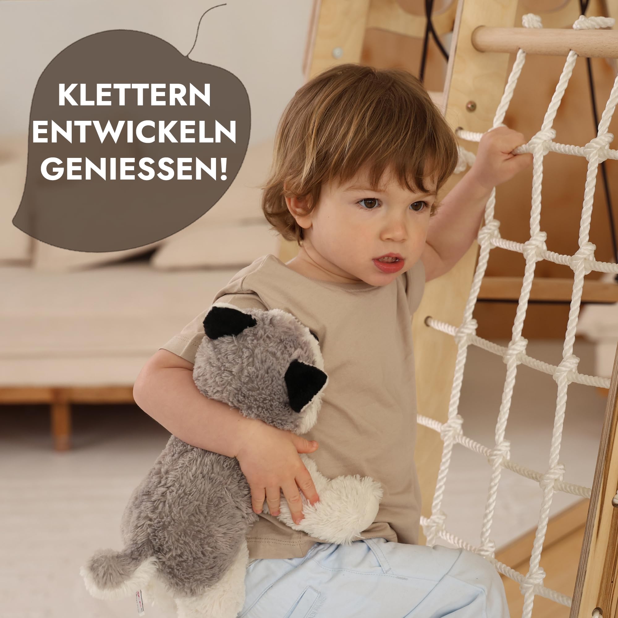 Goodevas Verbessert 9-in-1 Klettergerüst Indoor für Kinder, Montessori Klettergerüst mit Rutsche, Schaukel, Kletterwand, Kletterdreieck – Spielplatz für Kinderzimmer