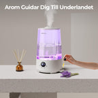 Homvana Luftbefeuchter Schlafzimmer Top-Fill, 3.6L 360°Cool Mist 34H Dauerhaft, Ruhig 16dB (SilentSpary Tech) Klein, Luftbefeuchter Pflanzen, Growtent, Pflanzenbefeuchter, Humidifier Plants (Klar)