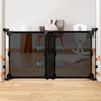 Ausziehbar Türschutzgitter,Babygitter,Treppenschutzgitter,Hundegitter,80-140cm Breit, 71cm Hoch, Wohnung Türgitter Öffnung in Zwei Richtungen