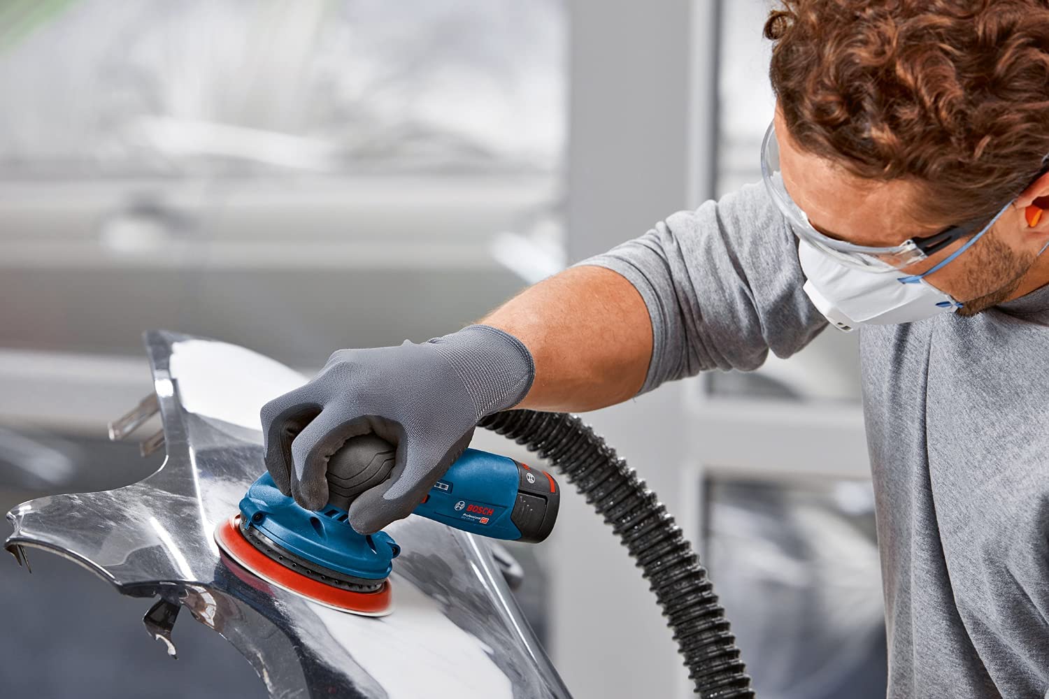 Bosch Professional 12V System Akku Exzenterschleifer GEX 12V-125 (inkl. Schleifteller (125mm), 1x Schleifpapier, Staubbeutel, ohne Akku/ Ladegerät)