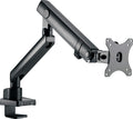 ICY BOX Monitor Halterung für 1 Monitor bis 32 Zoll (bis 8kg, VESA 75x75/100x100), Monitorständer aus Stahl, Schwenk-& Neigbar, Befestigung auf Tischplatte/Tischkante, IB-MS313-T, Schwarz