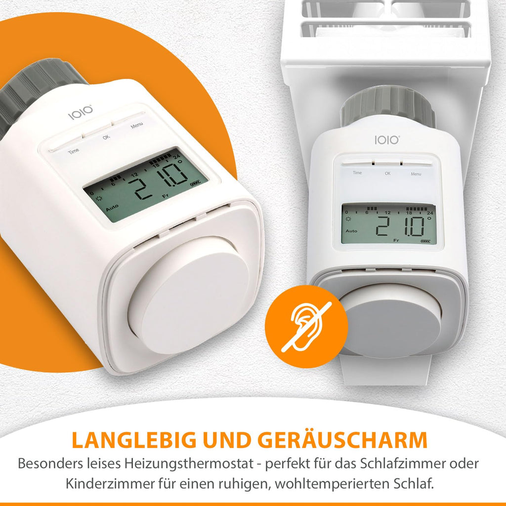 5 Stück IOIO Elektronisches Heizungsthermostat HT 2000/23 | Heizkosten sparen bis 30% | Einfache Installation | Individuell programmierbar | Heizkörperthermostat | Heizkörper Heizungsregler