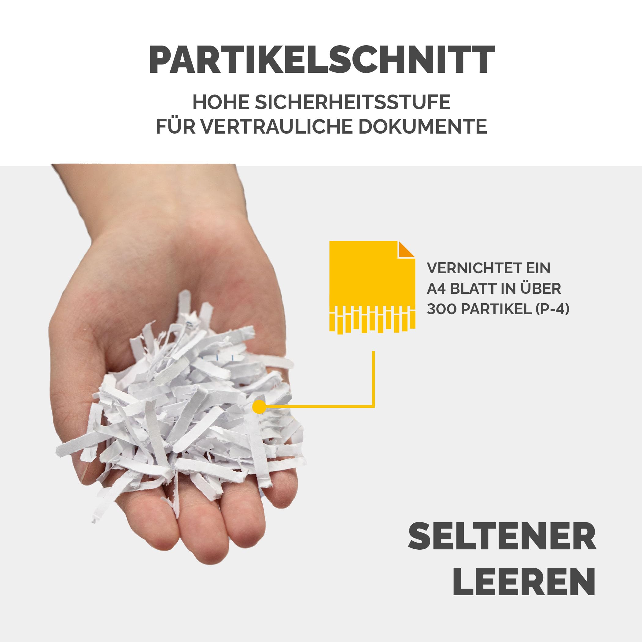Fellowes Aktenvernichter 11 Blatt (P4), Papierschredder mit Partikelschnitt für Homeoffice und Büro, Powershred LX70, Schredder mit 18L Papierkorb und Sicherheitssperre, 4x40mm Cross-Cut Datenschutz