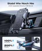 VICSEED 2025 Beste Militärische Handyhalterung Auto [20KG Starker Saugnapf &Metall-Lüftungsclip mit Doppelschloss]360°Drehbare KFZ Handy Halterung Auto Zubehör für iPhone 17 Pro Max Samsung S25 Ultra