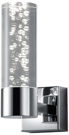Trio Leuchten LED Bad Wandleuchte Bolsa 282410106, Chrom, Acryl klar mit Bubbles, 3.2 Watt