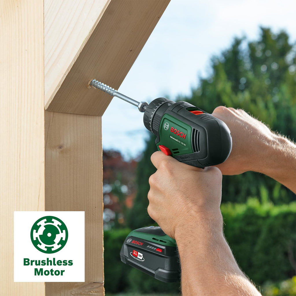 Bosch Akku-Schlagbohrschrauber AdvancedImpact 18V-80 QuickSnap (zum Bohren und Schrauben; 18V System; bürstenlos; 82 Nm; 13-mm-Bohrfutter; Zusatzhandgriff; ohne Akku)