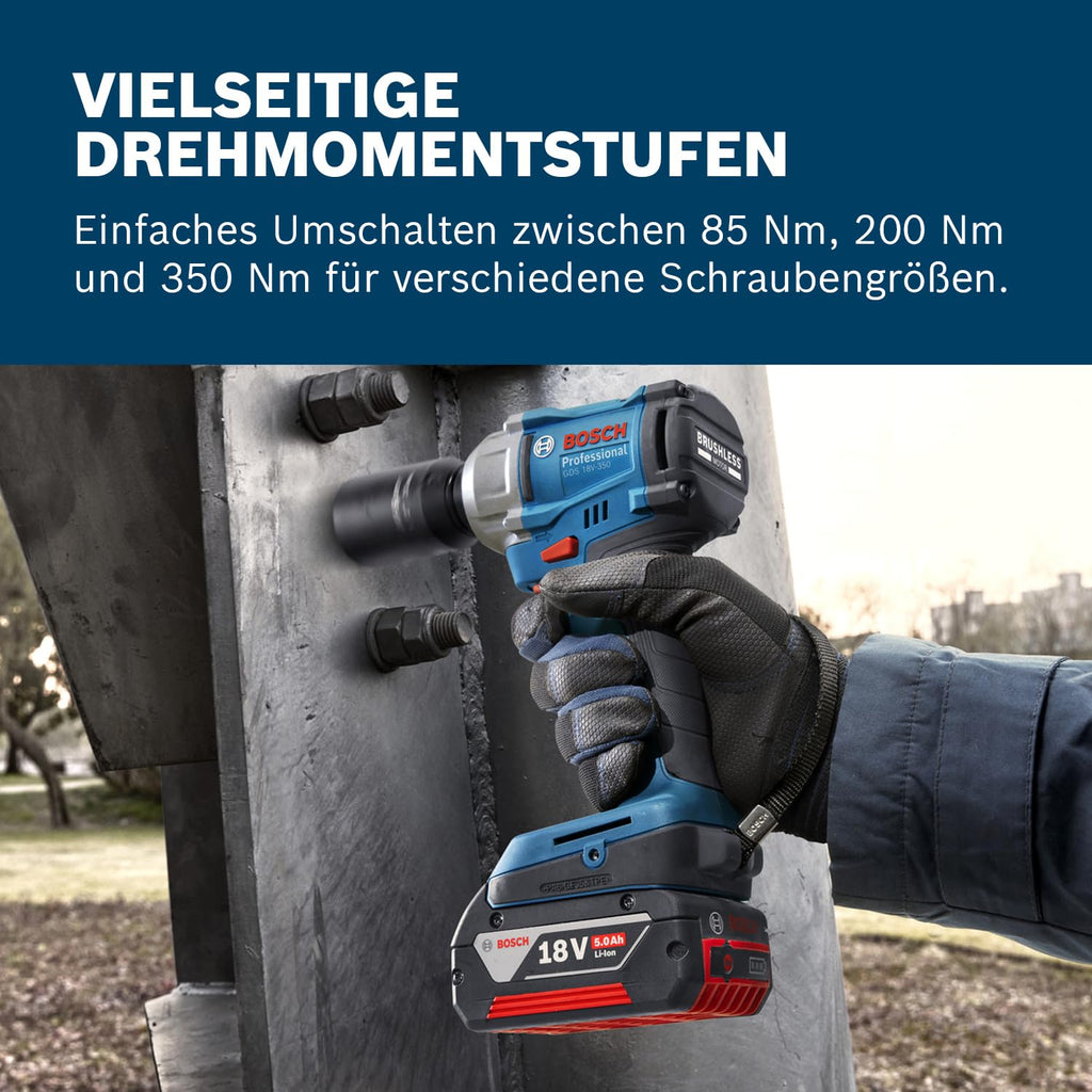 Bosch Professional 18V System Akku Drehschlagschrauber GDS 18V-350 (ohne Akku/Ladegerät)