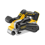 DEWALT 18 Volt Akku-Bandschleifer (Bandgröße 75 x 533 mm, bürstenloser Motor, Drehzahlvorwahl, Staubabsaugung, werkzeugloser Schleifbandwechsel, Lieferung ohne Akku & Ladegerät), DCW220NT-XJ