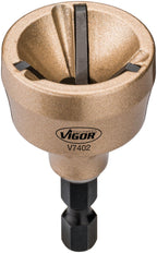 ViGOR Außen-Entgrater V7402 I Durchmesser: 3 - 19mm I Entgraten von Schrauben, Gewinden sowie zum Anpassen von deformierten Antriebswellen, Spurstangen, uvm.