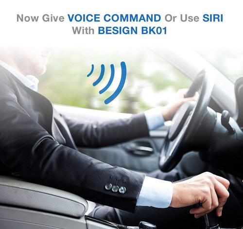 BESIGN BK01 Bluetooth 4.1 Freisprecheinrichtung, Freisprechanlage, Bluetooth Empfänger für KFZ Auto Lautsprechersystem mit 3.5 mm Klinke, Magnetic Base, Ground Loop Noise Isolator/Entstörfilter