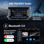 HLLECARMO Autoradio für VW Golf 5/6, Polo 5/6R, T5, Passat, Jetta – 7-Zoll-Touchscreen, Wireless CarPlay & Android Auto, Bluetooth/AM/FM/Lenkradsteuerung (SWC)/USB/DSP-EQ, Plug and Play