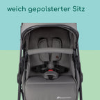 Bebeconfort Breeze Trio, Baby Kinderwagen 3 in 1 mit Kindersitz, 0-22 kg (0-4 Jahre), Reversibler & Leichter Kinderwagen Set, i-Size Kindersitz, Kompakter Faltmechanismus, Mineral Grey