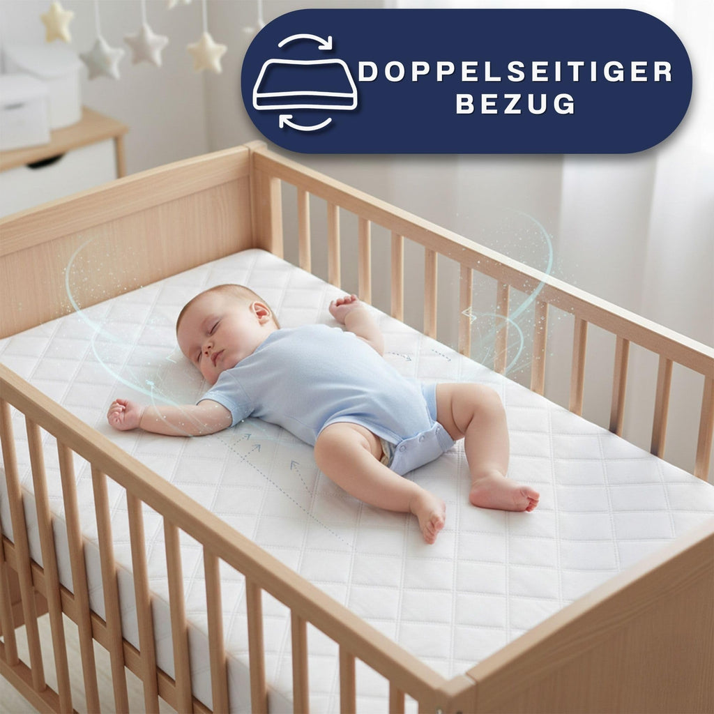 Matratze Kinderbett Mattress 70x140 cm Kindermatratze für Babybett Reisebett Beistellbett und Gitterbett Kinderbettmatratze Bettmatratze für Baby und Kinder 70 x 140 Oeko-Tex