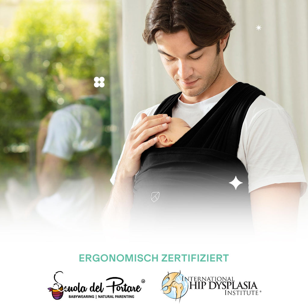 Koala Babycare Babytragetuch - Einfach anzuziehen - Elastisches Tragetuch bis zu 15 kg - Verstellbar und Unisex