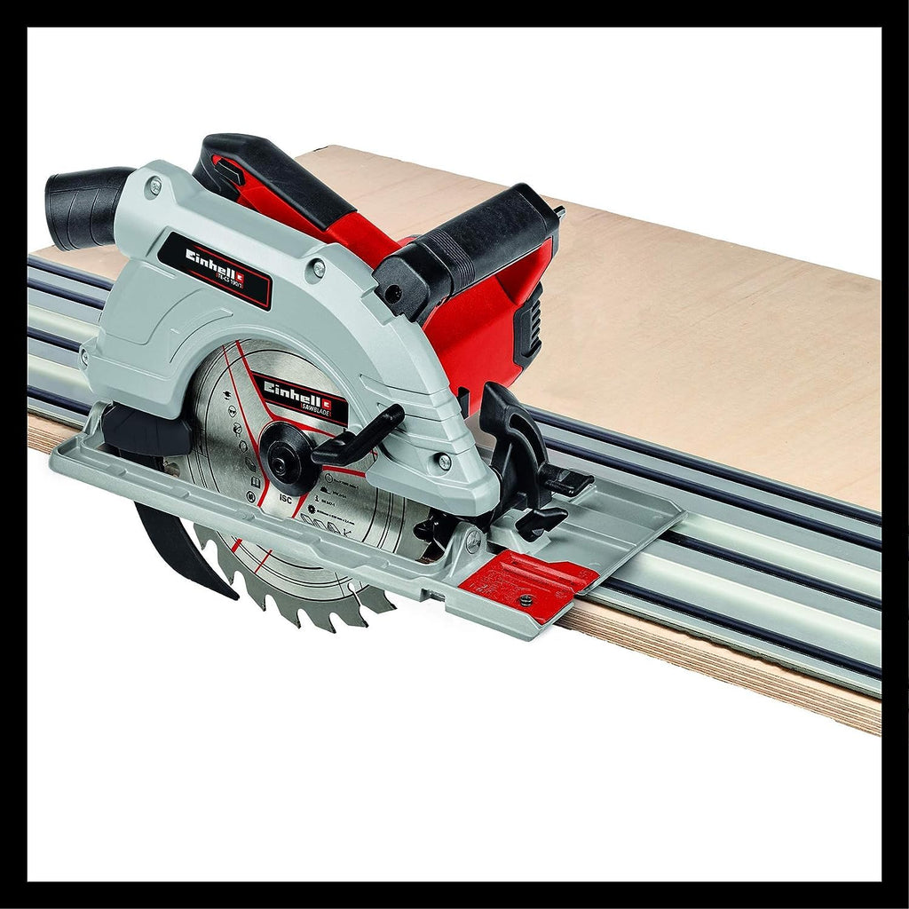 Einhell Handkreissäge TE-CS 190/1 500 W, 5.500 min-1, werkzeuglose Einstellung, Großer Griffbügel, Alu-Sägetisch, Spindelarretierung, inkl. Hartmetall-Sägeblatt)