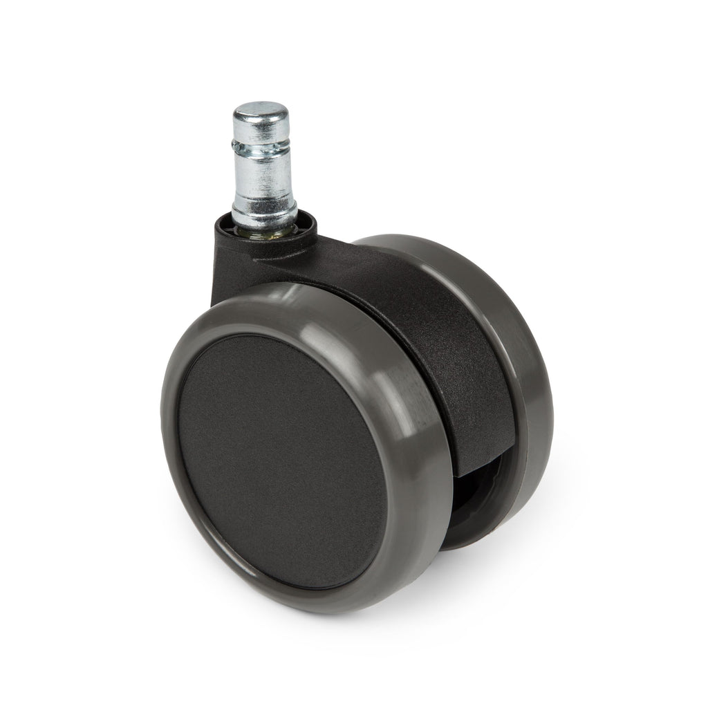 hjh OFFICE 619010 5X Hartbodenrollen 11mm / 65mm Büro-Stuhl-Rollen für Hartböden (5er Pack)