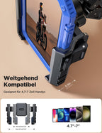JOYROOM 2026 Upgrade Handyhalterung Fahrrad, Handyhalterung Motorrad Vibrationsgedämpft【Hält Bombenfest】 1S Schnelle Montage und Demontiert am Lenker, Handyhalter Fahrrad für 4.7"-7" Smartphone