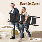 HBTower Trittleiter 5 Stufen Klappbar, Leiter 5 Stufen,stufenleiter,Leiter mit breitem Anti-Rutsch-Pedal, Tritthocker, Tritthocker mit 150kg Kapazität,Schwarz