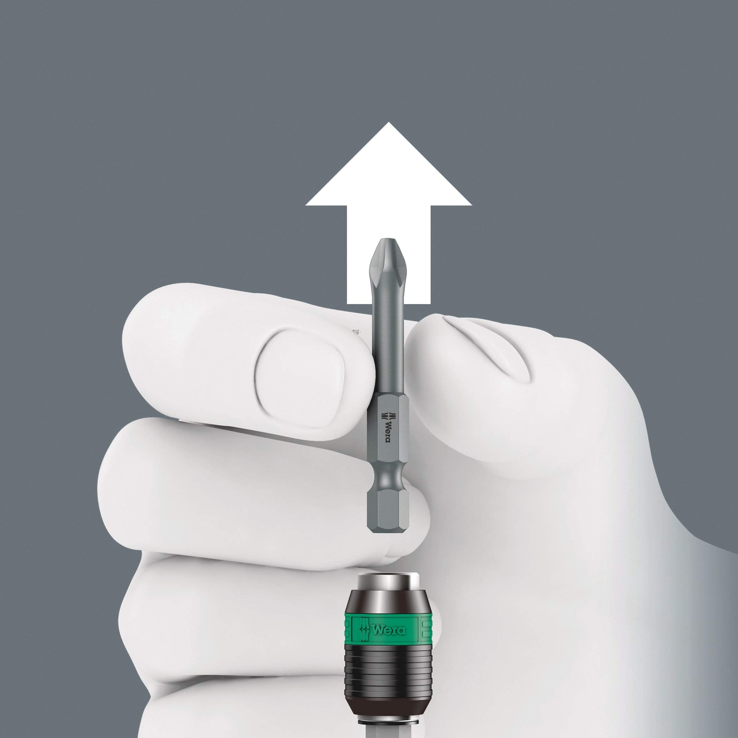 Wera 05051493001 838 RA-R M Bits-Handhalter mit Ratschenfunktion, 1/4", 1/4" x 123,5 mm
