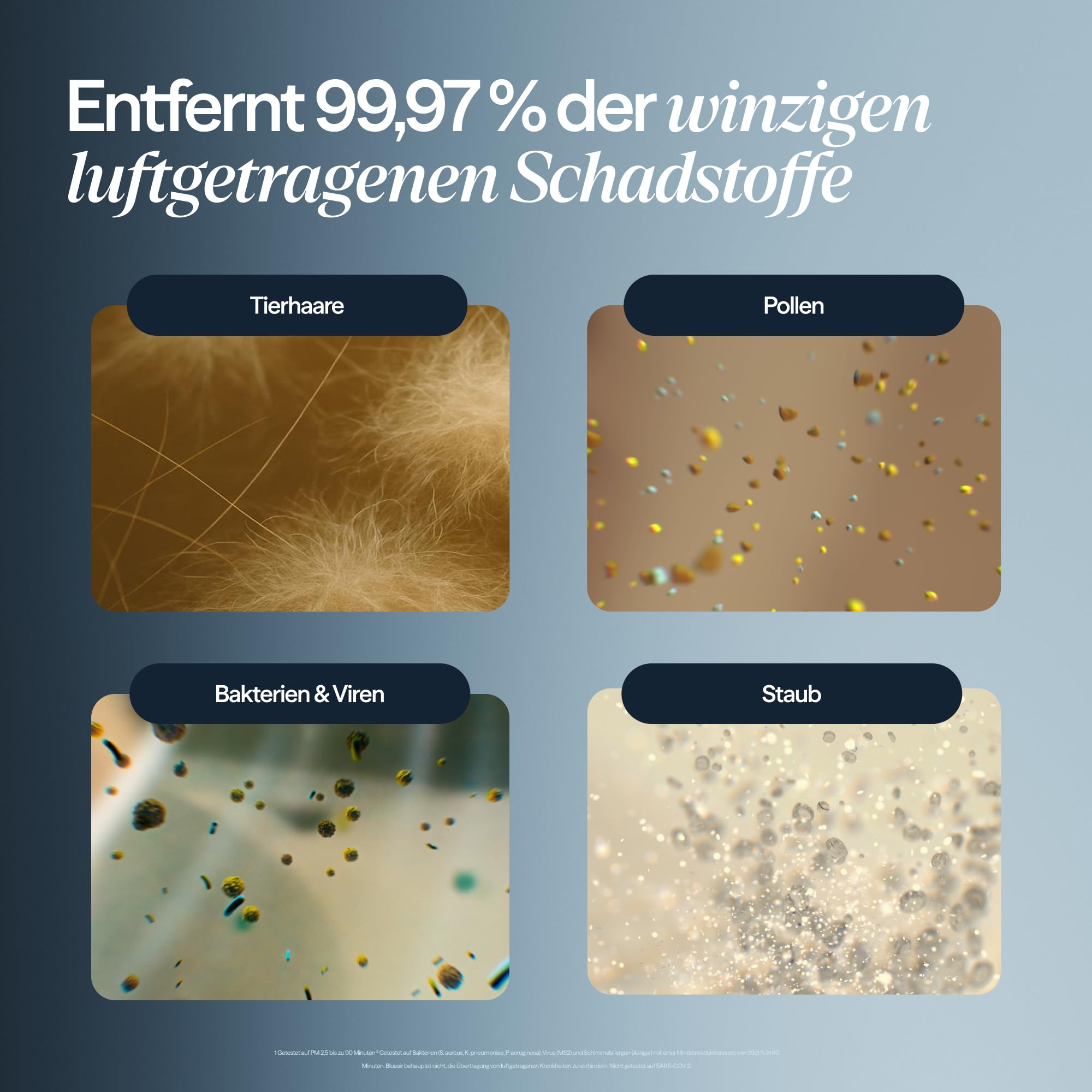 BLUEAIR Blue Pure 211i Max Luftreiniger für große Räume bis 141 m² – Smart, leise, mit HEPASilent-Technologie – entfernt Allergene, Tierhaare, Rauch, Staub und Schimmel – ideal für Zuhause & Haustiere