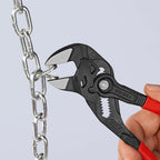 KNIPEX Zangenschlüssel Zange und Schraubenschlüssel in einem Werkzeug auf SB-Karte mit rutschhemmendem Kunststoff, 86 01 180 SB