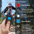 VSYSTO HD 1080P Motorrad Fahrrad Helm Kameras, Outdoor Portable WiFi Front und Rear Kamera Nachtsicht wasserdichte Action Cam DVR, Loop Recording, G-Sensor (Black-D5M)