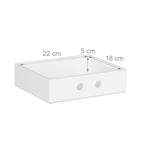 Relaxdays Schreibtisch Organizer, 2 Schubfächer, Bambus & MDF, Aufbewahrungsbox Büro, HxBxT: 14 x 25 x 20 cm, weiß