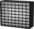 Akro-Mils 10164 Schubladenschrank mit 64 Schubladen, Kunststoff, für Garage, Perlen- und Make-up-Organizer, Lego-Aufbewahrung, Lehrer-Werkzeugkasten und mehr, 50,8 x 15,2 x 40,6 cm (B x T x H) Schwarz