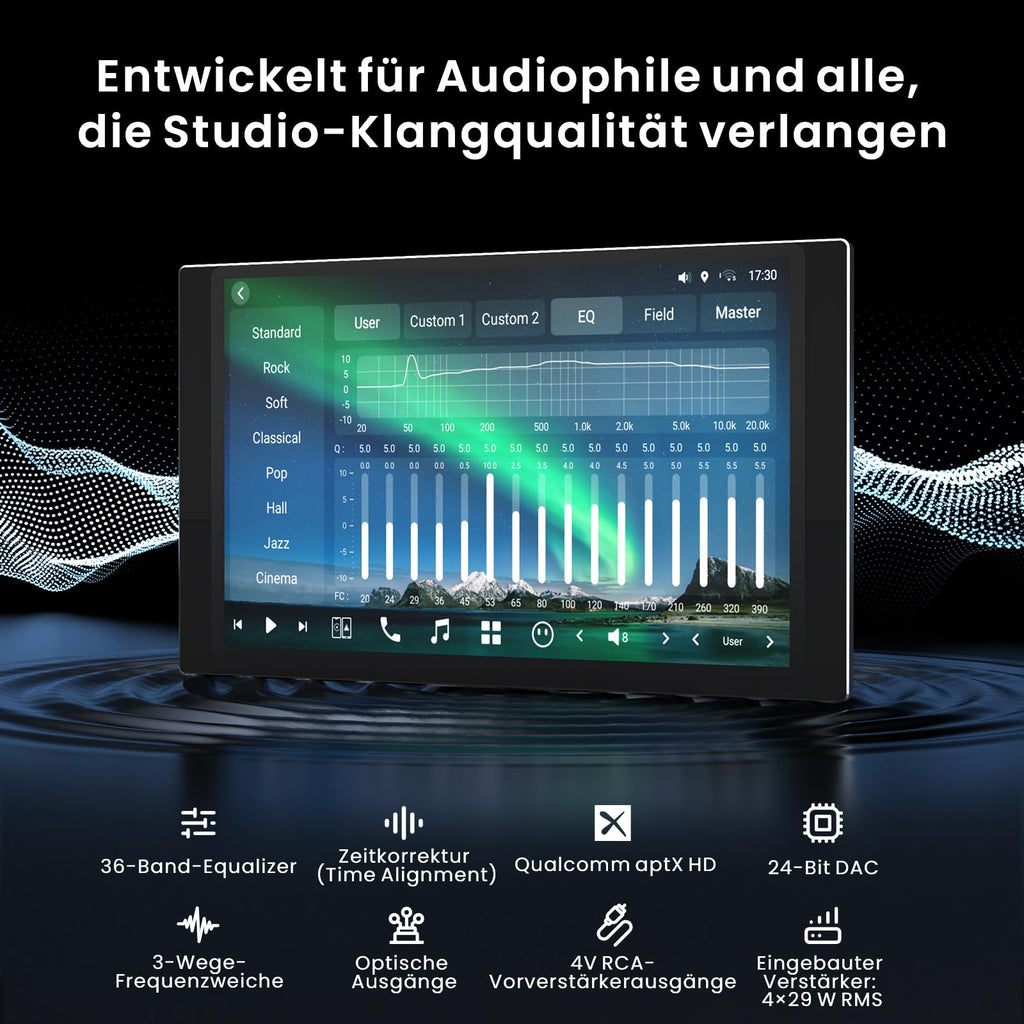 [12,5" QLED] ATOTOZONE AI Android Autoradio mit 1 DIN & Doppel DIN, 8G+128G, Flexview-Display, 7.1.2 CH Audio, 4G LTE,Wireless CarPlay&Android Auto,36B-EQ, Dualband-WLAN, mit 2 Dashcams,X10G125E-R3