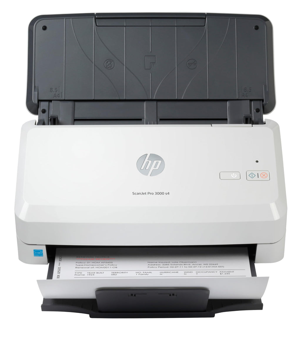 HP ScanJet Pro 3000 s4, Scanner, Einzelblattzufuhr, 50-Blatt ADF, USB 3.0, bis zu 4.000 Seiten täglich, Schnelleinstellungen
