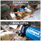 Scheppach Doppelschleifer SM200AL Schleifmaschine Schleifgerät | 500W Leistung | Verstellbarer Funkenschutz | Schleifscheibe 200mm Ø | inkl. Schlicht- und Schruppscheibe