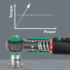 Wera 05075830001 Safe-Torque A 1 Set 1, Drehmomentschlüssel-Satz, 1/4" Vierkant, 2-12 Nm, 10-teilig, Schwarz-grün