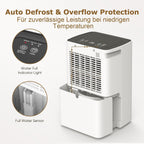 COLAZE Luftentfeuchter 12L/24h, Luftentfeuchter Elektrisch für Raumgrößen 120m³(30m²), Entfeuchter Leise, Raumentfeuchter mit Kompressor, Ideal für für Wohnung, Bad & Keller